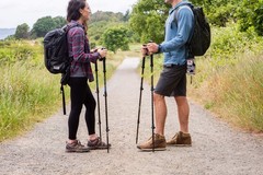Cascade Mountain Tech Trekking Poles – Carbon Fiber Walking or Hiking Sticks wit