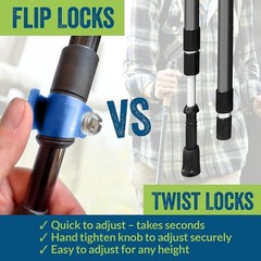 Ultralight Collapsible Hiking Poles – Travel Ready with Rubber Feet & Carry Bag