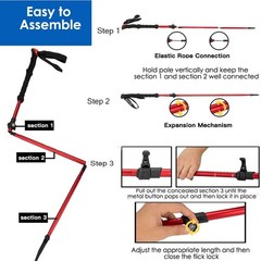 Walking Stick, Folding, Walking Stick, Cork, Breathable, Trekking, Shockproof, Ru…