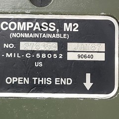 Brunton Military Compass M2 Nonmaintainable in Case Jan 1987 19200MILC58052 VTG