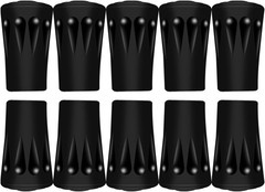 High-Quality Rubber Tips for Trekking and Skiing Poles – 10 Pack for Convenience
