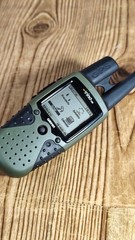 Garmin Rino 120 Handheld Hiking GPS Navigator, 2-Way Radio W/ Manual Tested READ