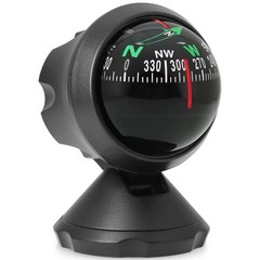 Adjustable Car Dashboard Compass – Portable ABS Guide Ball for Vehicle Travel De