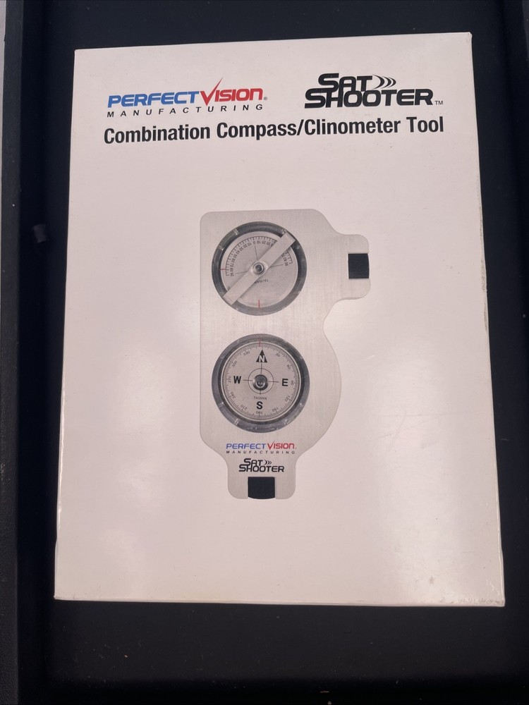 New Perfect Vision Sat Shooter combination Compass/ Clinometer Nav Tool+ Case