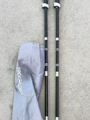 Set of Trekology Folding Trekking Poles 105-120CM Black.. 37A