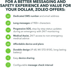 Two-Way Satellite Communicator Global SMS Text Messenger & Email, SOS Alerting