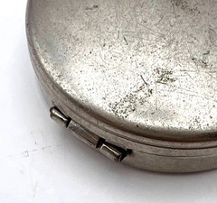 Vintage German Pocket Compass Lidded 1.75″ Black Dial Thalson Style Working