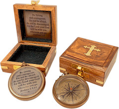 God My Lord Compass – Compass Gift Inspirational Quote Engraved, Graduation Gift