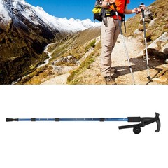 2 Telescopic Walking Sticks Lightweight Adjustable For Hiking Outdoors