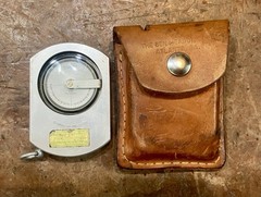 Vintage Suunto • PM-5/360PC • Clinometer with Leather Case • Made In Finland