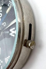 Vintage German Pocket Compass Lidded 1.75″ Black Dial Thalson Style Working