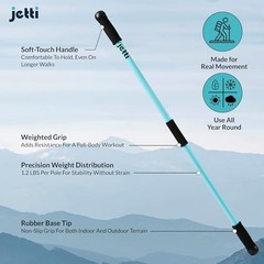 Weighted Walking Sticks 1.2lb Each Ergonomic Hiking Poles for Seniors Balance