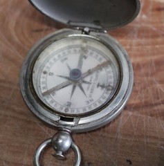 Vintage Keuffel & Esser Co. Pocket Compass WWII Navigation Tool Travel WWII Era