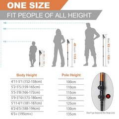 G2 Trekking Hiking Poles Telescopic/Aluminum Alloy/Comfort Handle/Auto-Adjust…