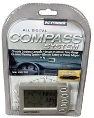 WayFinder V2000 Digital Car Compass with Inside & Outside Temp. Ice Alert # 2142