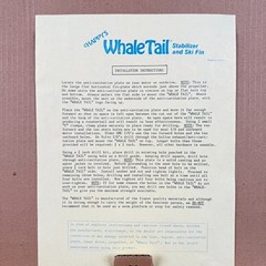 Happy’s Whale Tail Stabilizer and Ski Fin fits all I/O’s and Outboard Motors NOS