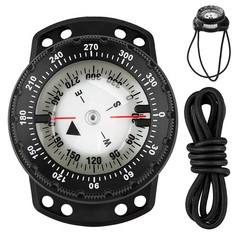 Scuba Dive Compass, Waterproof 5ATM Marine Navigation Wrist Compass Black