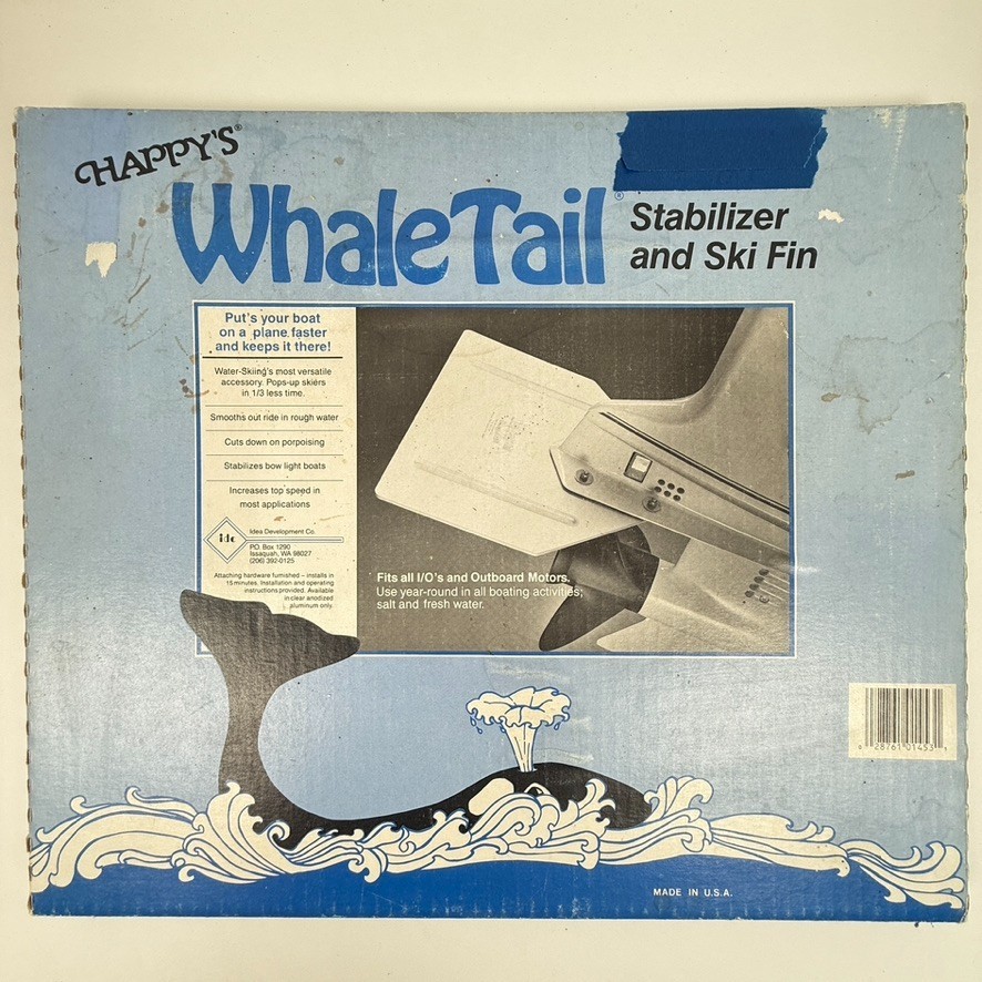 Happy’s Whale Tail Stabilizer and Ski Fin fits all I/O’s and Outboard Motors NOS