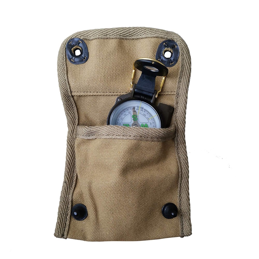 Reproduction Ww2 Us Compass Pouch Bag With Modern Compass