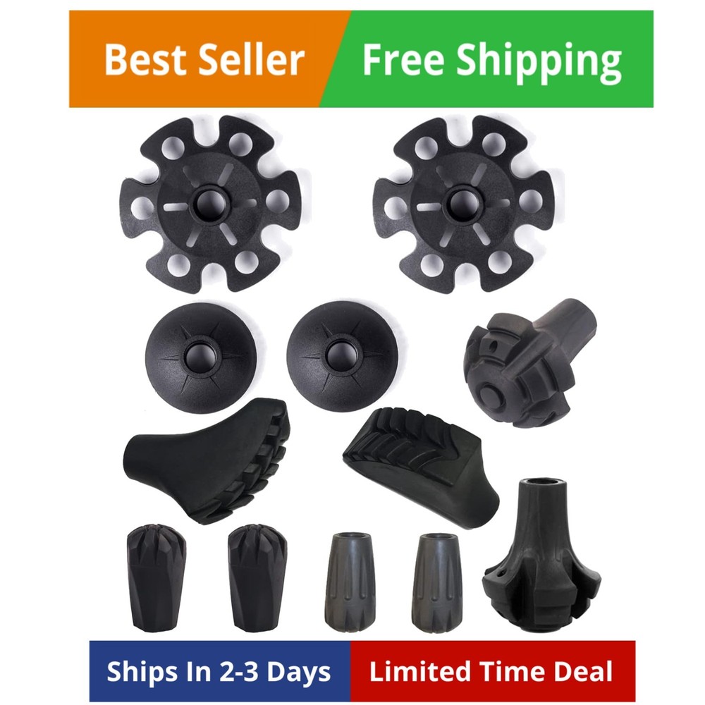 Trekking Pole Accessories Extra Thick and Wear Resisting Rubber Tips Snow Sup…