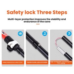 Folding Trekking Pole Aluminum Alloy Portable Scalable Outdoor Sport Hiking Cane