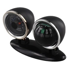 Car Compass with Built in Thermometer Compact Design for Easy Placement