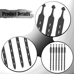 6x Pole Silicone Strap Adjustable Holes Elastic Versatile Portable Cord