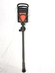 LEATHER SHOOTING STICK WALKING SEAT STICK FOR WALKING WITH RUBBER FERRULE.