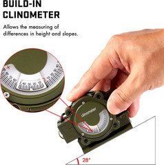 Multifunctional Military Sighting Navigation Compass with Inclinometer | Impact