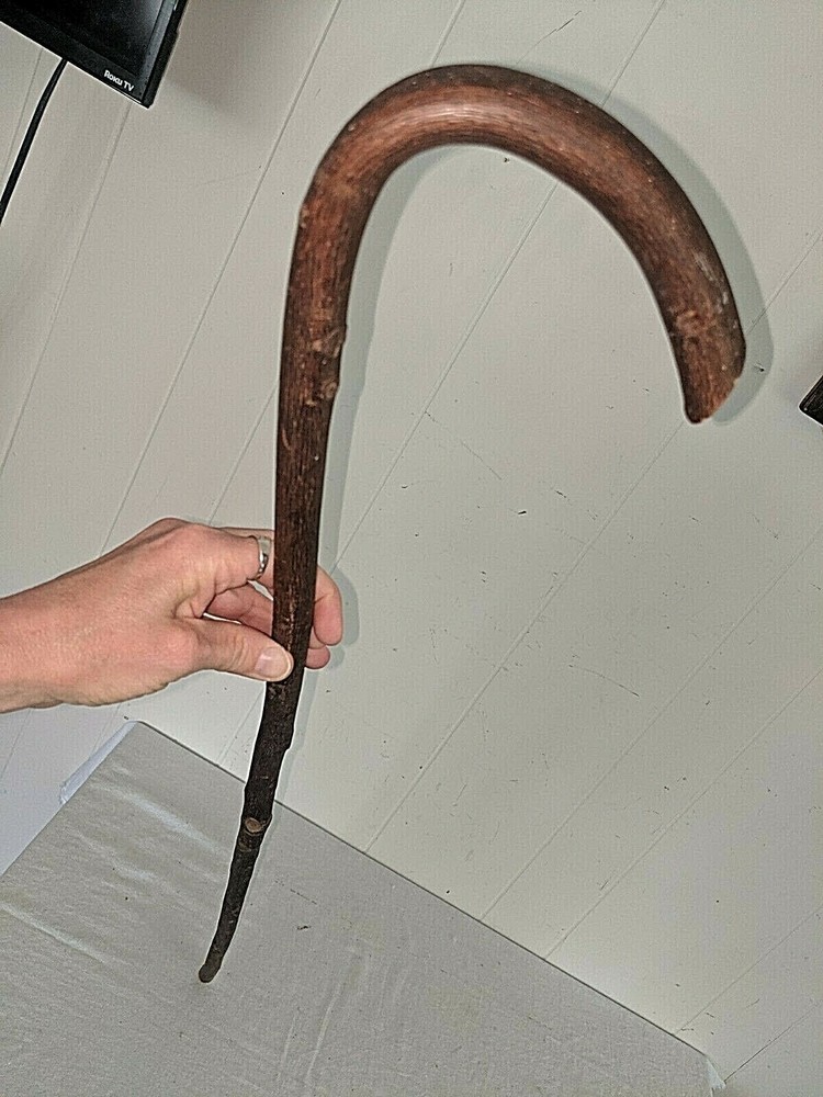 Antique Vtg 36 1/2″ Bentwood Hard Wood Cane Walking Stick