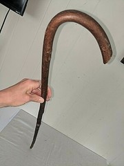 Antique Vtg 36 1/2″ Bentwood Hard Wood Cane Walking Stick