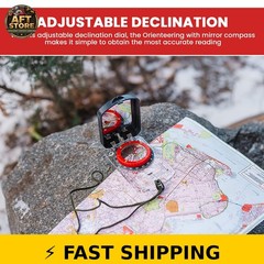 TurnOnSport Sighting Compass with Mirror for Navigation & Hiking