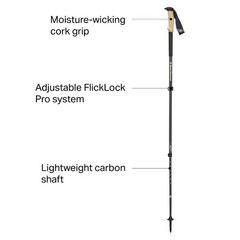 Black Diamond Alpine Carbon Cork Trekking Poles Tundra, One Size