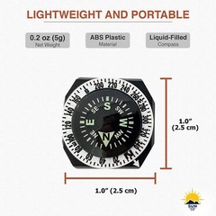 Sun Company GoCompass Micro Orienteering Wrist Compass Watch Band Rotating Bezel