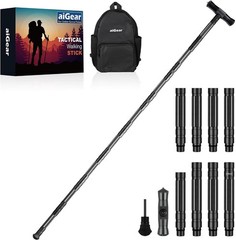 G2 Tactical Hiking Stick Heavy-Duty 6-8 Section Adjustable Walking Staff Men