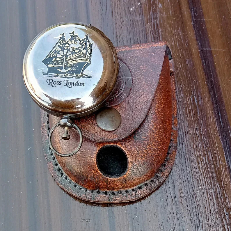 Personalized Working Compass, Push Button Engraved compass, Graduation Gift, Bap