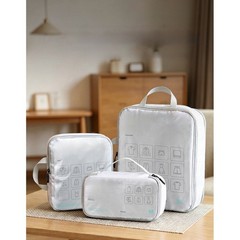 Waterproof Polyester Storage Bag Compressible Design for Packing 35x27cm Gray
