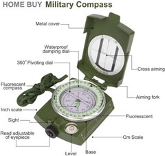 High Accuracy Waterproof Military Compass with Carrying Bag.