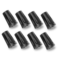 Trekking Pole Tips, 8 Pcs Anti-Slip and Shock Absorbing Rubber Feets for Black