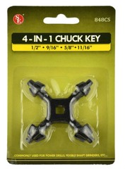 4-Way Chuck Key 1/2″ 9/16″ 5/8″ & 11/16″ Power Drills, Flexible Shaft Grinders