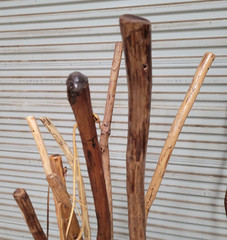 MANY NEW WALKING STICKS HIKING CAMPING STICKS CEDAR PINE EACH ONE CUSTOM MADE