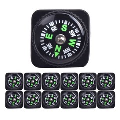 15pcs Slip-On Wrist Compass Hard Shell Liquid Filled Mini Small Button Compas…