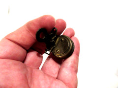 Vintage Marbles Brass Lapel Compass