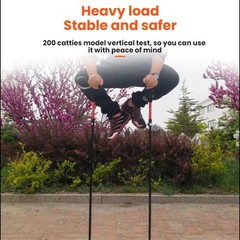 Folding Trekking Pole Aluminum Alloy Portable Scalable Outdoor Sport Hiking Cane