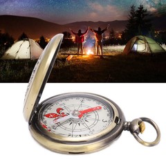 Compass New Outdoor Camping Hiking Portable Pocket Brass Gold Color Copper