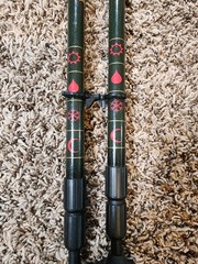 LL Bean / LEKI Collaboration Trekking Poles Set of 2 w/ Tip Covers