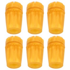 6Pcs Durable Rubber Crutch Pads Non Slip Cane Tips Gold Walking Stick Covers