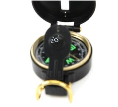 OZARK TRAIL LENSATIC COMPASS, GLOW IN THE DARK, 5093 BLACK