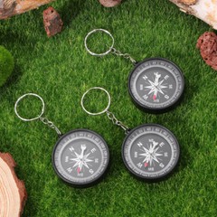 12PCS Hiking Compass Compass Bag Pendant Compass Gifts Men Silver Compass Chain