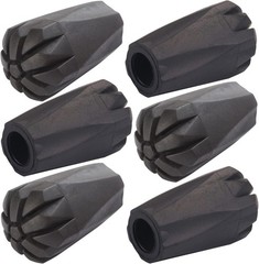 6x Universal Rubber Trekking Pole Tips – Extra Thick, Wear-Resistant for Hiki…